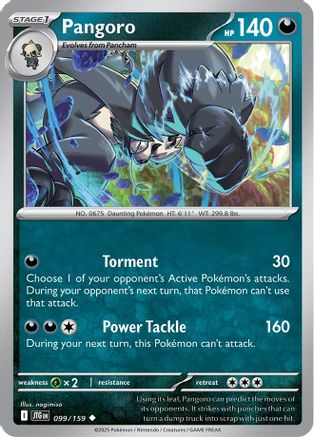 Pangoro 099  - Reverse Holofoil - Uncommon