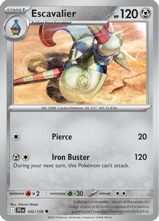 Escavalier 102  - Reverse Holofoil - Uncommon