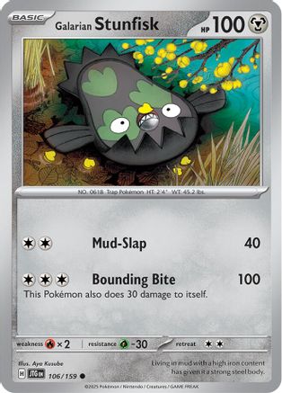 Galarian Stunfisk 106  - Reverse Holofoil - Common