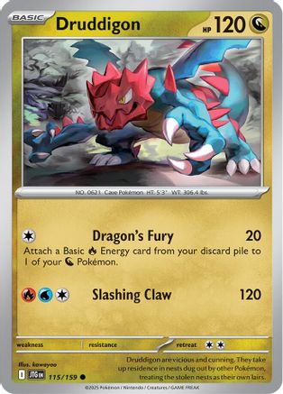 Druddigon 115  - Reverse Holofoil - Common