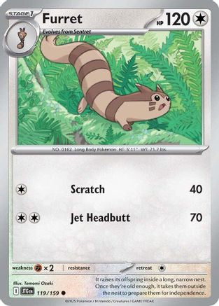 Furret 119/159  - Reverse Holofoil - Common