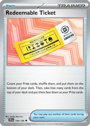 Redeemable Ticket 156  - Reverse Holofoil - Uncommon