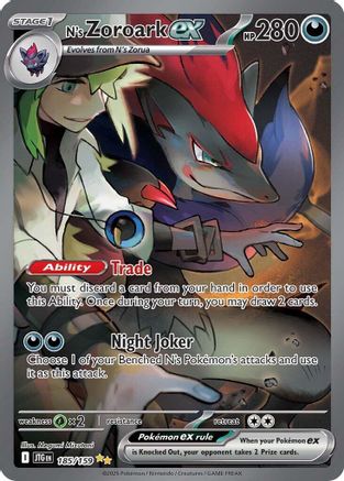 N's Zoroark ex 185/159  - Holofoil - Special Illustration Rare