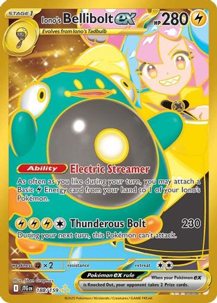 Iono's Bellibolt ex 188/159  - Holofoil - Hyper Rare