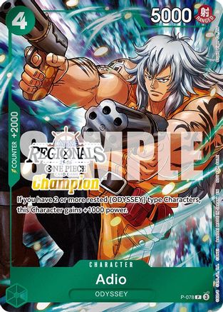 Adio (Regional Champion Card Set 2025 Vol.1) (P-078) - Promo