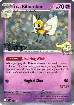 Lillie's Ribombee (Prerelease) [Staff] 183  - Holofoil - Promo