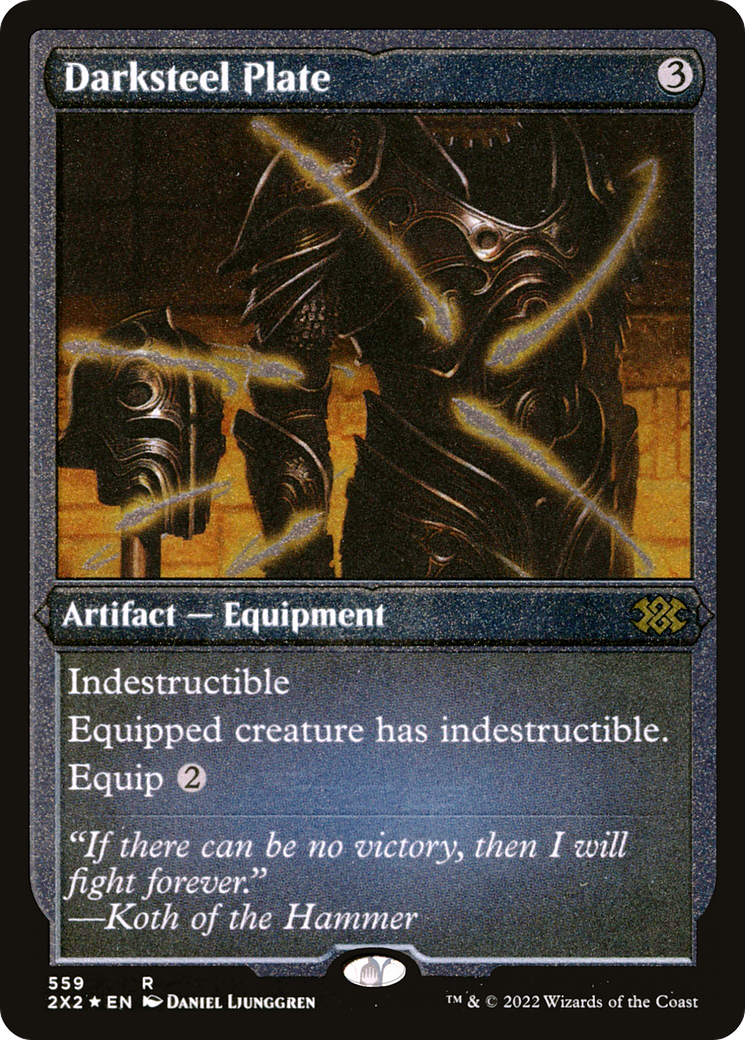Darksteel Plate (Foil Etched) (2X2-559) - Double Masters 2022 Foil