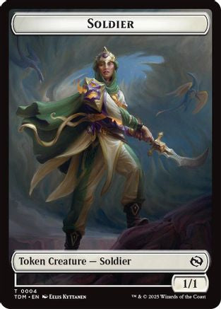 Soldier (0004) // Soldier (0005) Double-Sided Token (TDM-4 // 5) - Tarkir: Dragonstorm