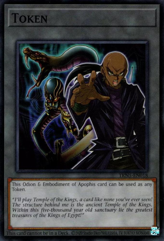 Token: Odion & Embodiment of Apophis (TKN5-EN018) - Super Rare