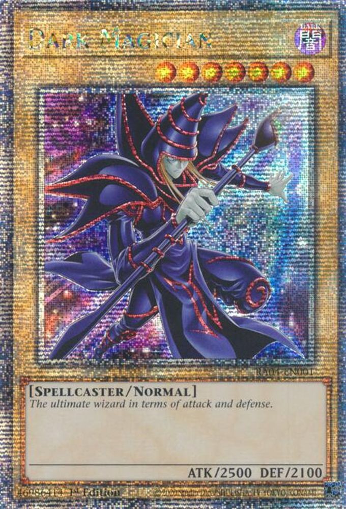 Dark Magician (New Art) (Quarter Century Secret Rare) (RA04-EN001) - Quarter Century Secret Rare