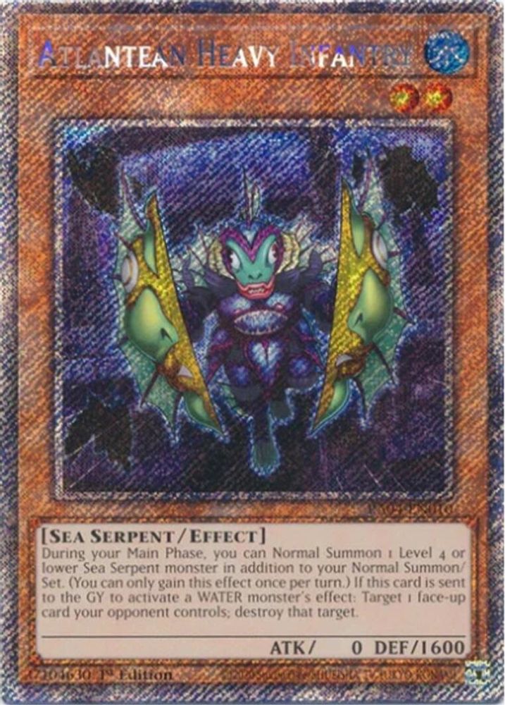 Atlantean Heavy Infantry (Platinum Secret Rare) (RA04-EN010) - Platinum Secret Rare