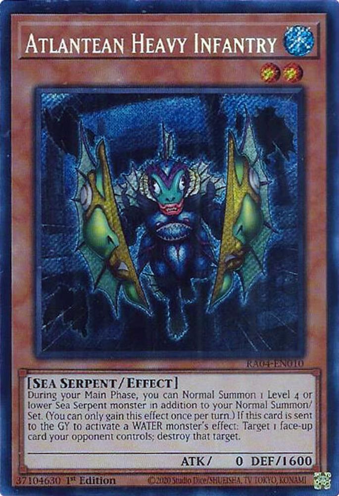 Atlantean Heavy Infantry (Secret Rare) (RA04-EN010) - Secret Rare