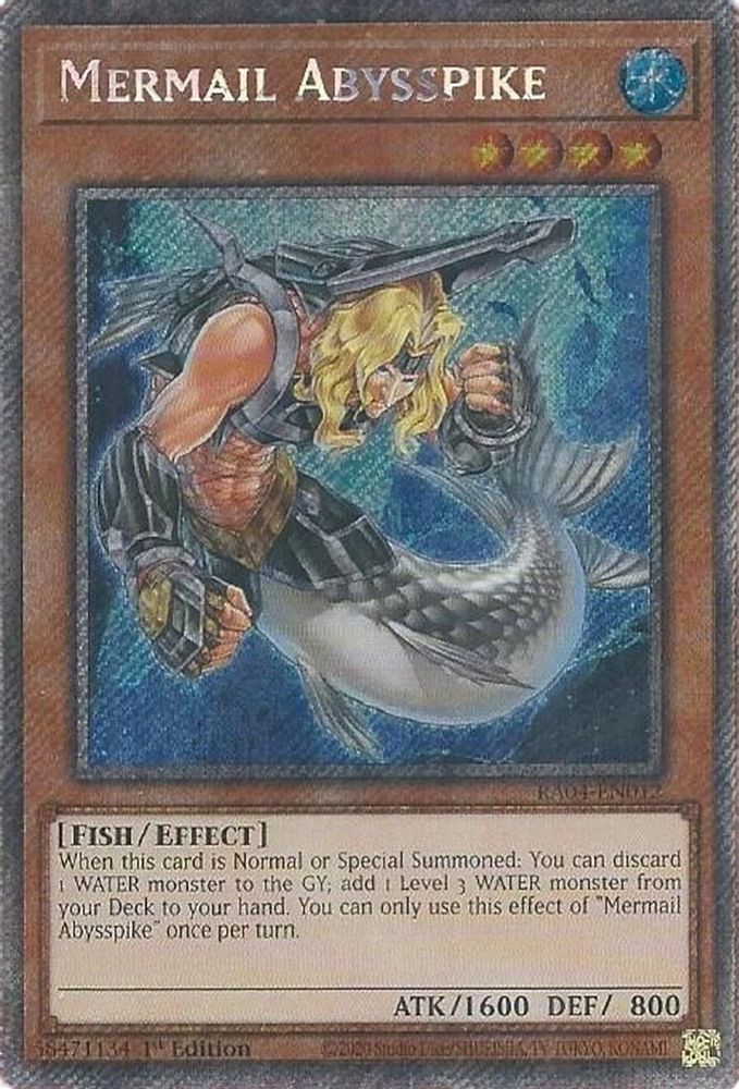 Mermail Abysspike (Platinum Secret Rare) (RA04-EN012) - Platinum Secret Rare