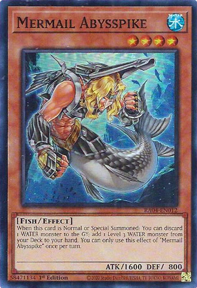 Mermail Abysspike (RA04-EN012) - Super Rare
