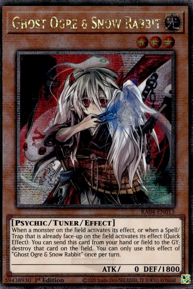Ghost Ogre & Snow Rabbit (Quarter Century Secret Rare) (RA04-EN015) - Quarter Century Secret Rare