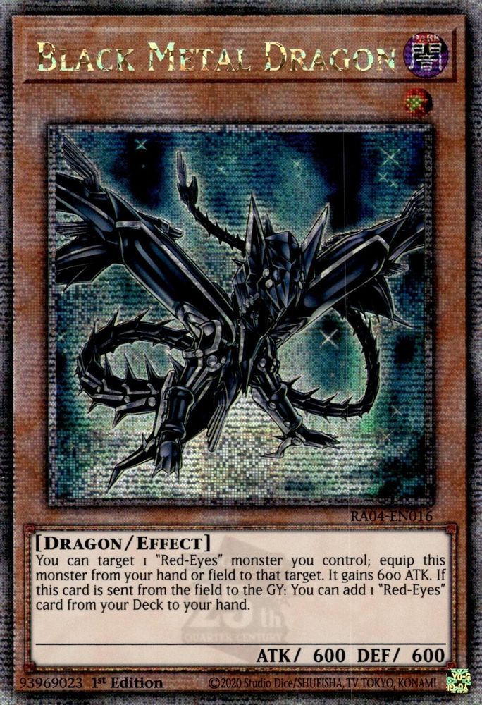 Black Metal Dragon (Quarter Century Secret Rare) (RA04-EN016) - Quarter Century Secret Rare