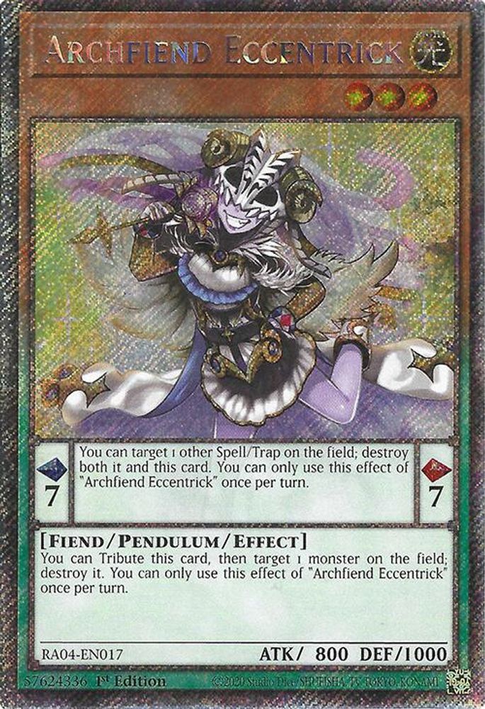 Archfiend Eccentrick (Platinum Secret Rare) (RA04-EN017) - Platinum Secret Rare
