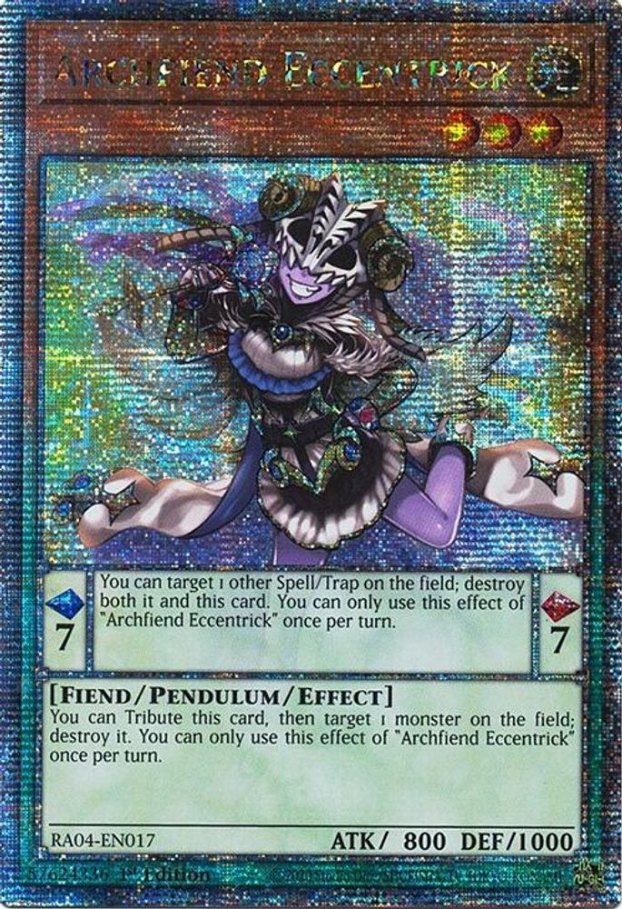 Archfiend Eccentrick (Quarter Century Secret Rare) (RA04-EN017) - Quarter Century Secret Rare
