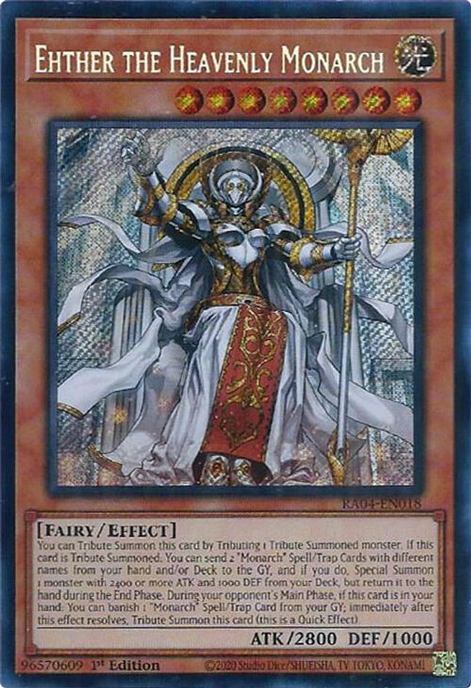 Ehther the Heavenly Monarch (Secret Rare) (RA04-EN018) - Secret Rare