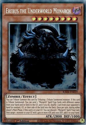 Erebus the Underworld Monarch (PCR) (RA04-EN019) - Quarter Century Stampede 1st Edition