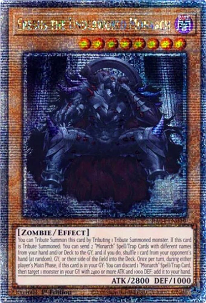 Erebus the Underworld Monarch (Quarter Century Secret Rare) (RA04-EN019) - Quarter Century Secret Rare