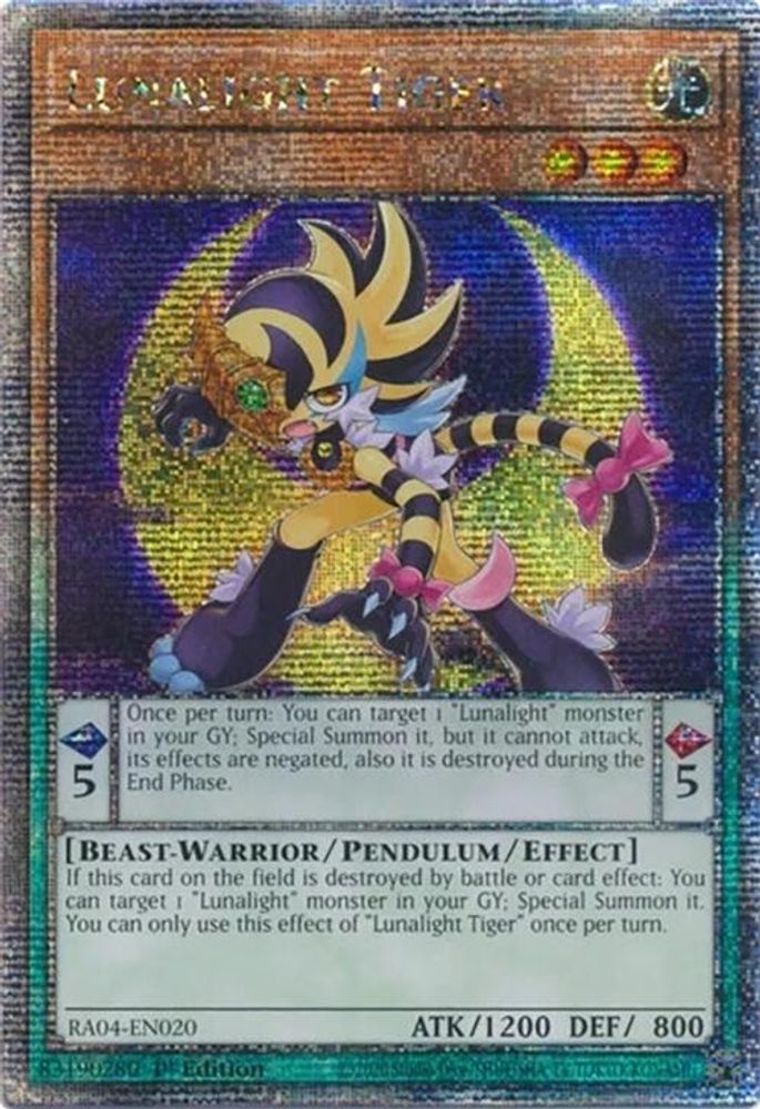 Lunalight Tiger (Quarter Century Secret Rare) (RA04-EN020) - Quarter Century Secret Rare