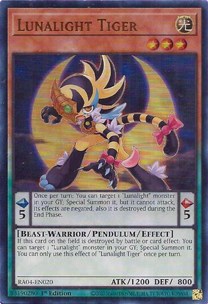 Lunalight Tiger (UR) (RA04-EN020) - Ultra Rare