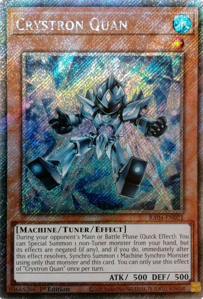 Crystron Quan (Platinum Secret Rare) (RA04-EN021) - Platinum Secret Rare