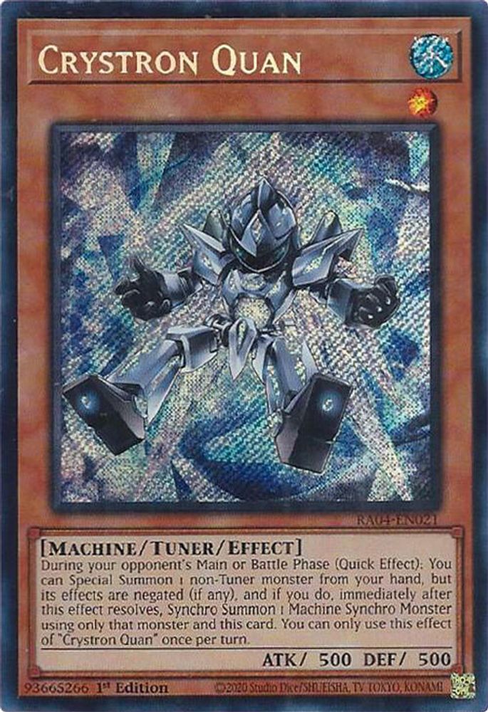 Crystron Quan (Secret Rare) (RA04-EN021) - Secret Rare