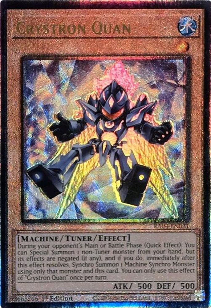 Crystron Quan (PUR) (RA04-EN021) - Prismatic Ultimate Rare