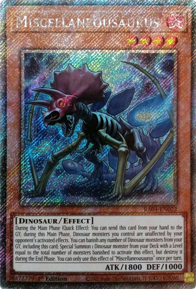 Miscellaneousaurus (Platinum Secret Rare) (RA04-EN022) - Platinum Secret Rare