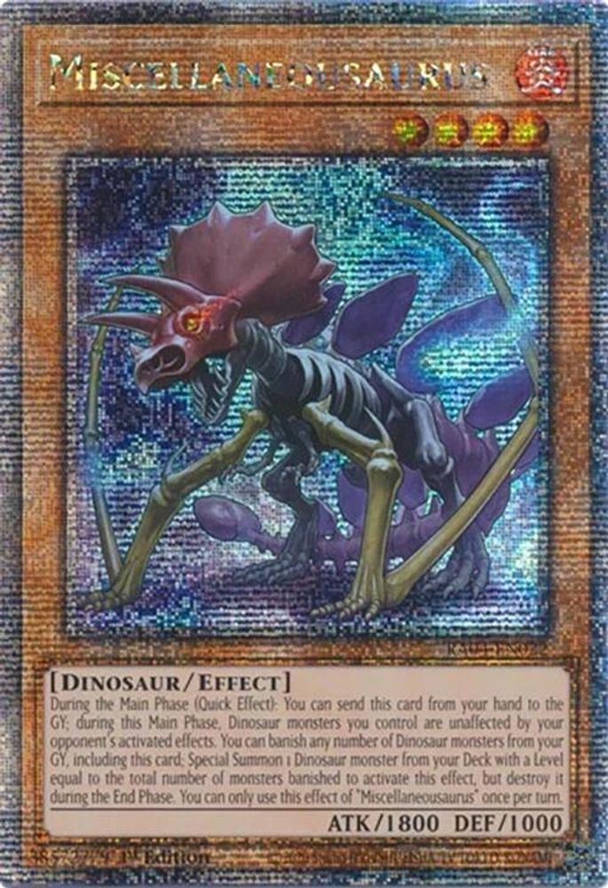 Miscellaneousaurus (Quarter Century Secret Rare) (RA04-EN022) - Quarter Century Secret Rare