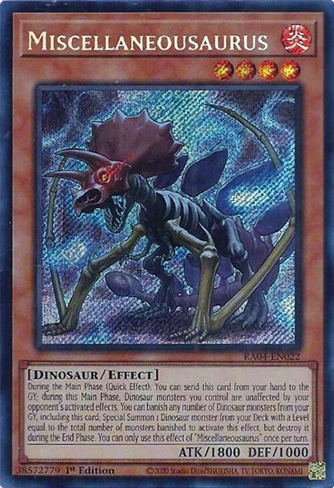 Miscellaneousaurus (Secret Rare) (RA04-EN022) - Secret Rare
