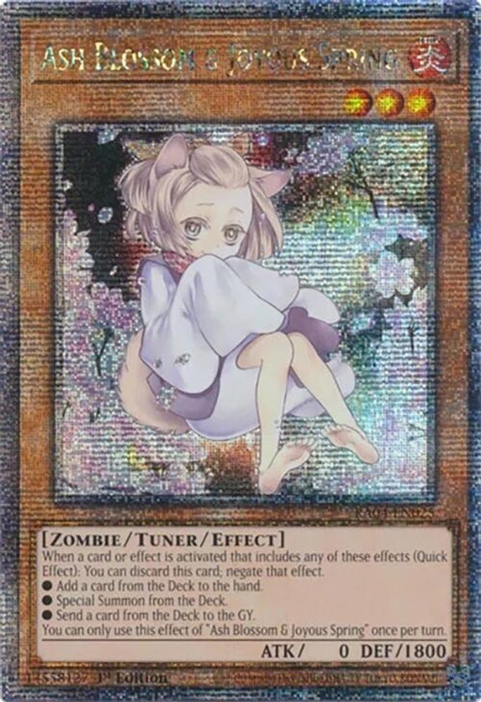 Ash Blossom & Joyous Spring (Alternate Art) (Quarter Century Secret Rare) (RA04-EN025) - Quarter Century Secret Rare