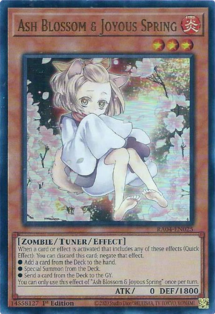 Ash Blossom & Joyous Spring (Alternate Art) (UR) (RA04-EN025) - Ultra Rare