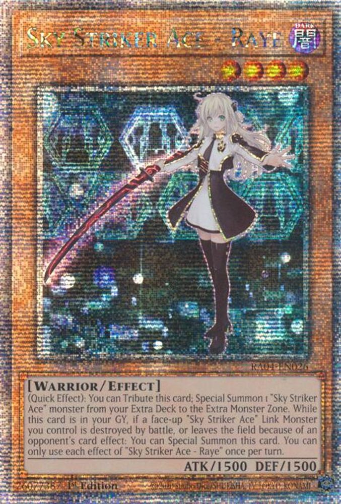 Sky Striker Ace - Raye (Quarter Century Secret Rare) (RA04-EN026) - Quarter Century Secret Rare