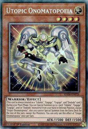 Utopic Onomatopoeia (PCR) (RA04-EN028) - Prismatic Collector's Rare