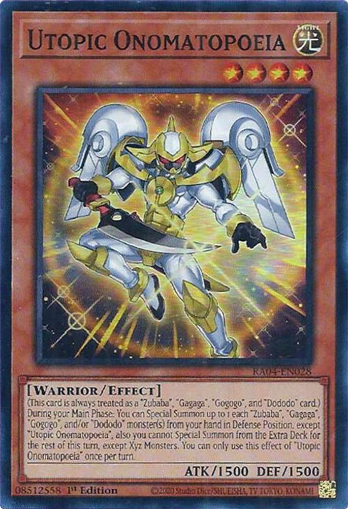 Utopic Onomatopoeia (RA04-EN028) - Super Rare