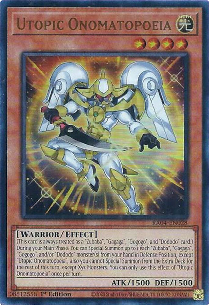 Utopic Onomatopoeia (UR) (RA04-EN028) - Ultra Rare