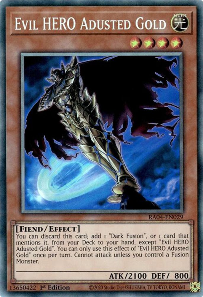 Evil HERO Adusted Gold (PCR) (RA04-EN029) - Prismatic Collector's Rare