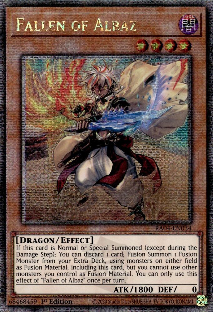 Fallen of Albaz (New Art) (Quarter Century Secret Rare) (RA04-EN034) - Quarter Century Secret Rare