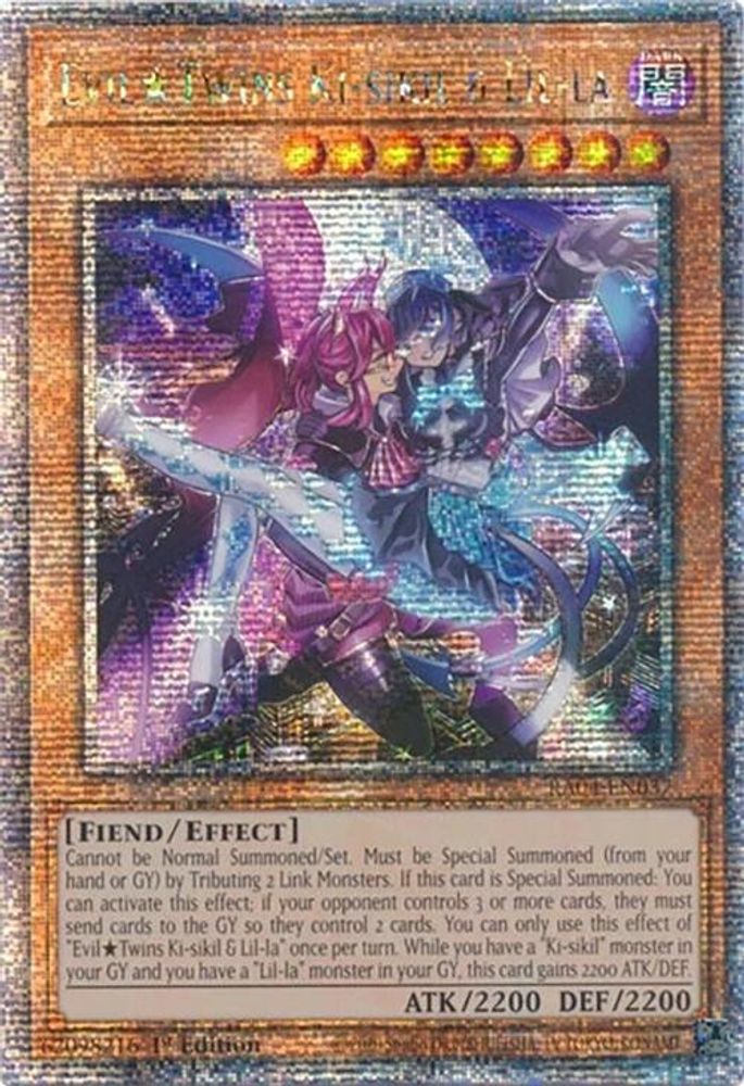 Evil Twins Ki-sikil & Lil-la (Quarter Century Secret Rare) (RA04-EN037) - Quarter Century Secret Rare