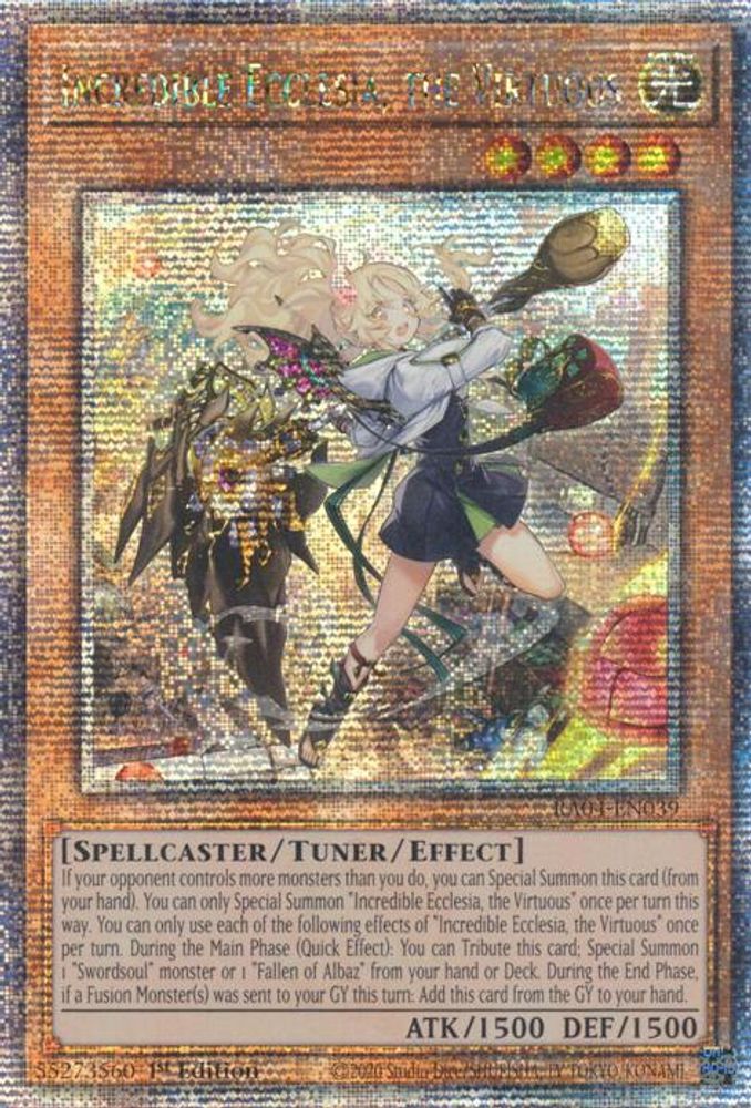 Incredible Ecclesia, the Virtuous (New Art) (Quarter Century Secret Rare) (RA04-EN039) - Quarter Century Secret Rare