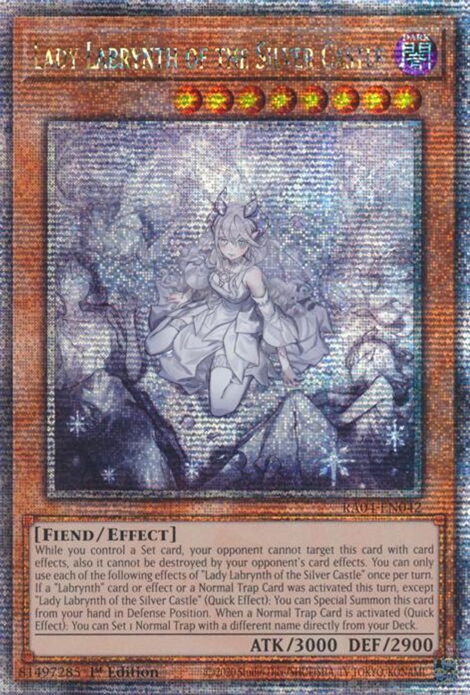 Lady Labrynth of the Silver Castle (New Art) (Quarter Century Secret Rare) (RA04-EN042) - Quarter Century Secret Rare