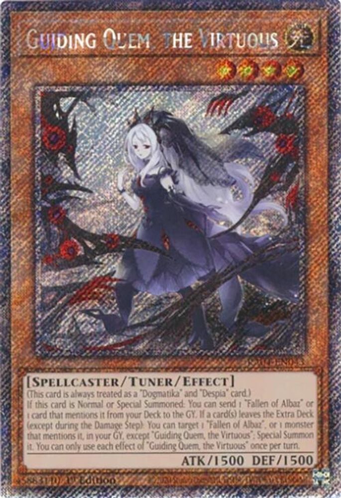 Guiding Quem, the Virtuous (Platinum Secret Rare) (RA04-EN043) - Platinum Secret Rare