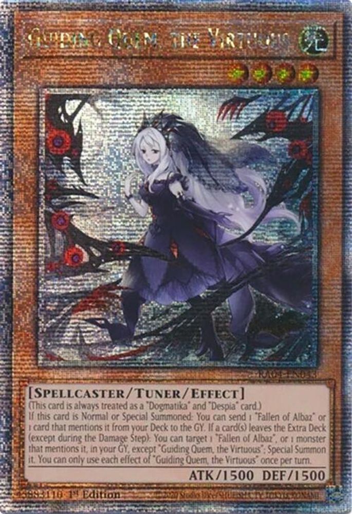 Guiding Quem, the Virtuous (Quarter Century Secret Rare) (RA04-EN043) - Quarter Century Secret Rare