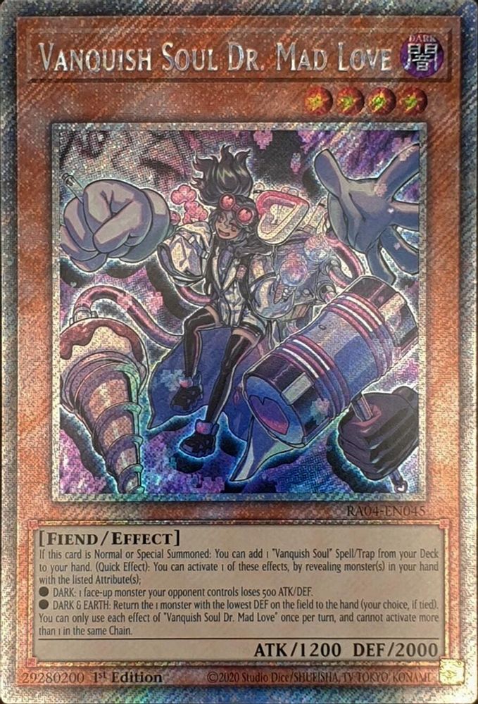 Vanquish Soul Dr. Mad Love (Platinum Secret Rare) (RA04-EN045) - Platinum Secret Rare