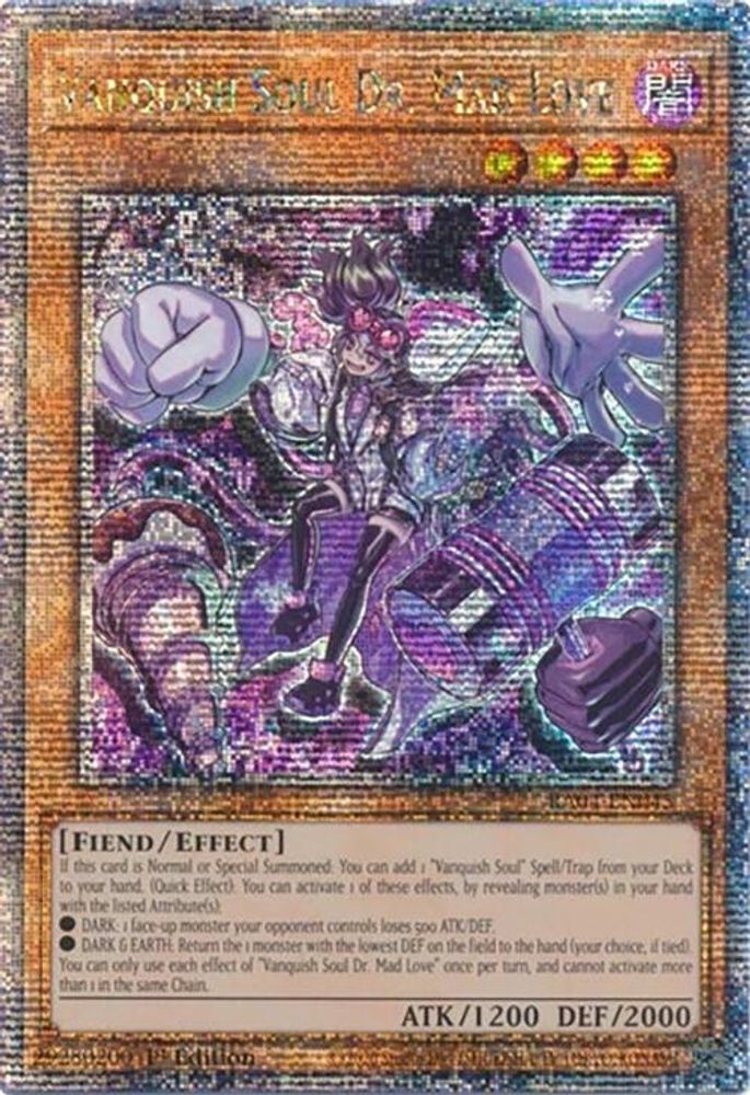 Vanquish Soul Dr. Mad Love (Quarter Century Secret Rare) (RA04-EN045) - Quarter Century Secret Rare