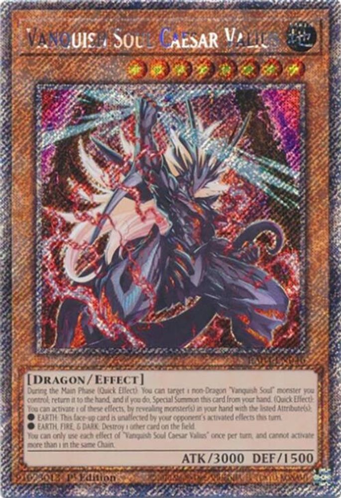 Vanquish Soul Caesar Valius (Platinum Secret Rare) (RA04-EN046) - Platinum Secret Rare