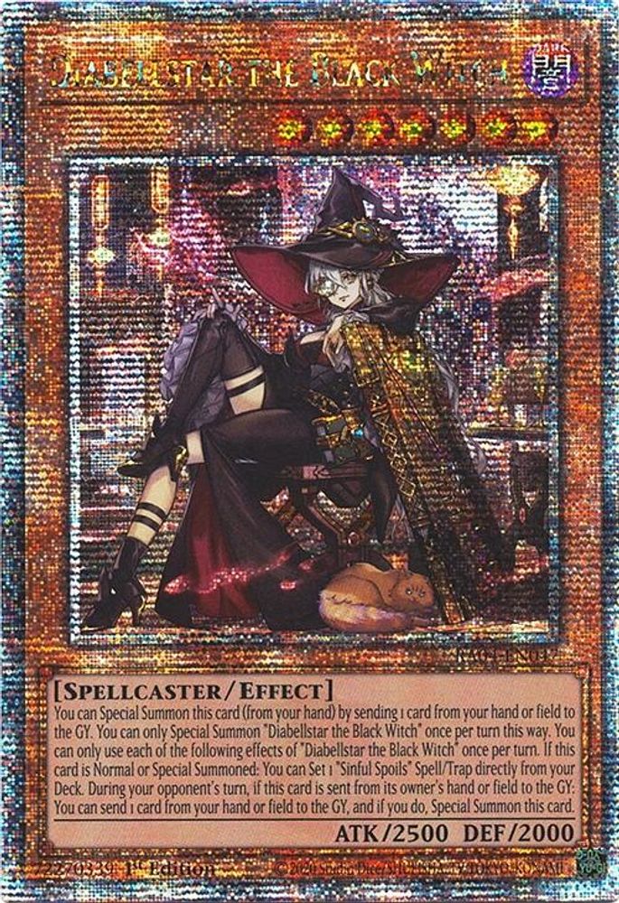 Diabellstar the Black Witch (New Art) (Quarter Century Secret Rare) (RA04-EN047) - Quarter Century Secret Rare